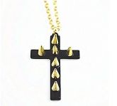 Colar Cruz com Spykes - Black